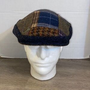 Biddy Murphy by John Hanley & Co. Wool Patchwork Newsboy Flat Cap Ireland Sz M